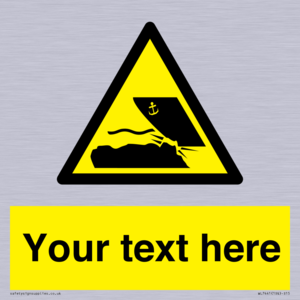 Custom Warning submerged objects in watercraft areas